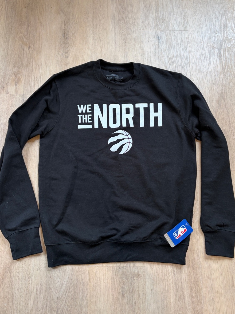 NBA Toronto Raptors Black Crewneck "We The North" Graphic Size Medium